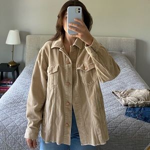Aritzia Corduroy Oversized Shirt Jacket